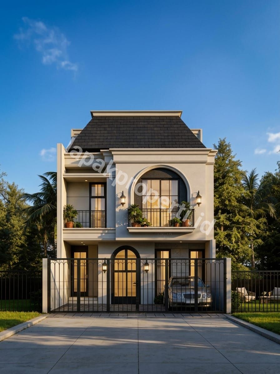 Dijual Rumah Baru Design American Classic Dalam Komplek
